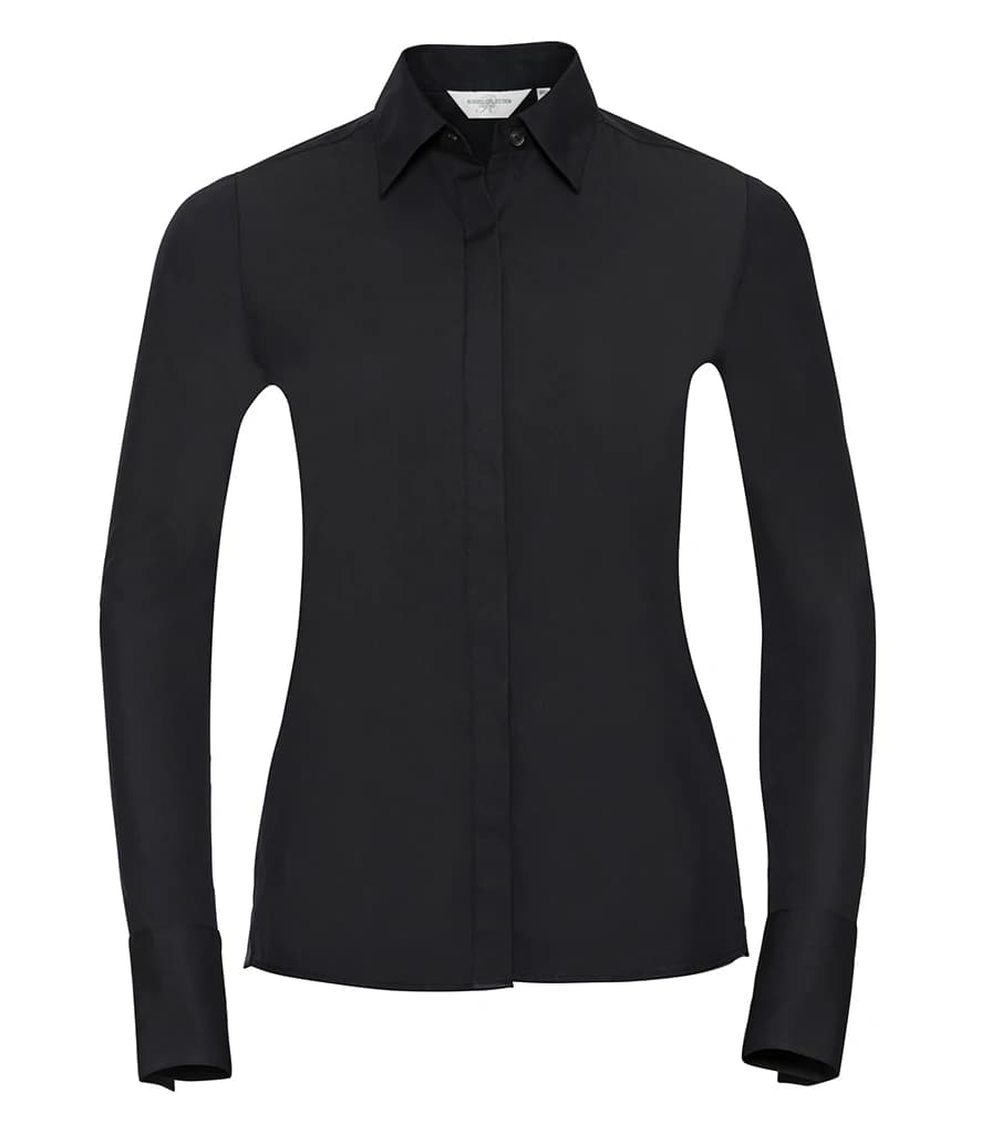 Russell Athletic Collection Ladies Ultimate Stretch Shirt — front