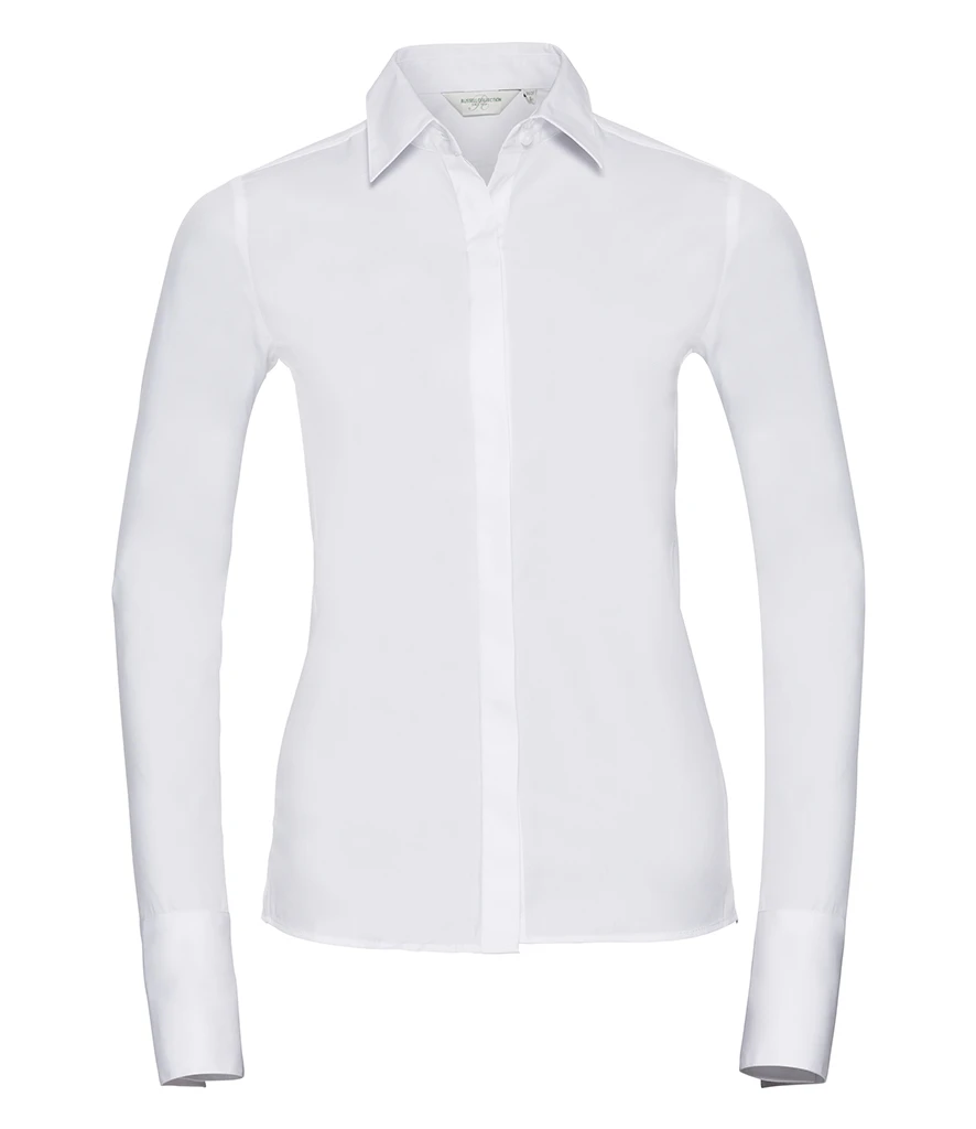 Russell Athletic Collection Ladies Ultimate Stretch Shirt — front