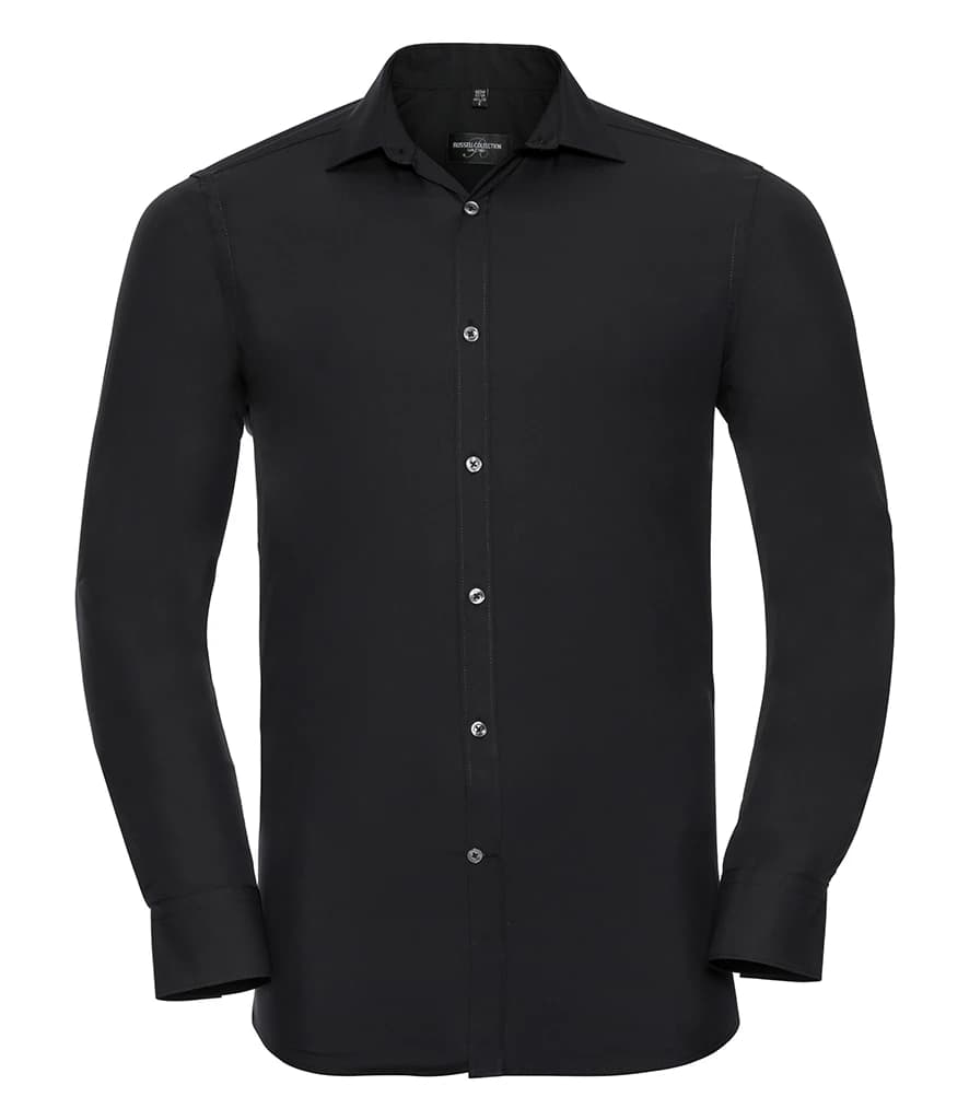 Russell Athletic Collection Long Sleeve Ultimate Stretch Shirt — front