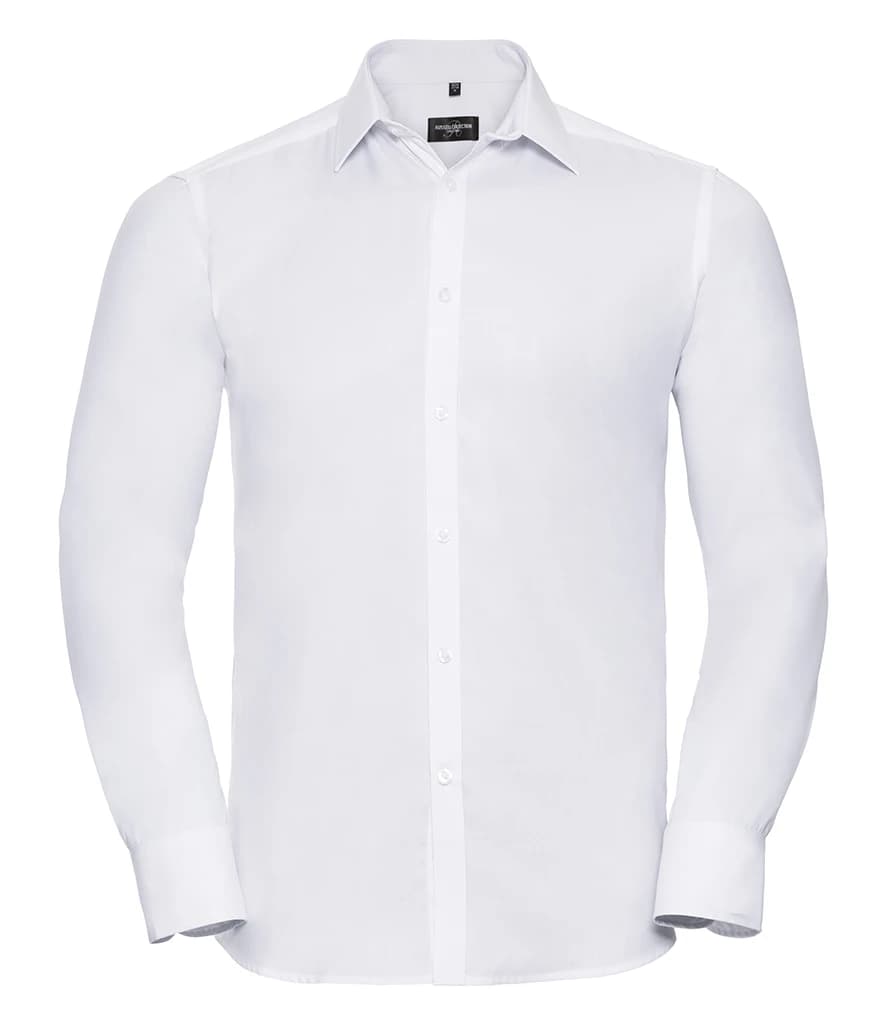 Russell Athletic Collection Long Sleeve Herringbone Shirt — front
