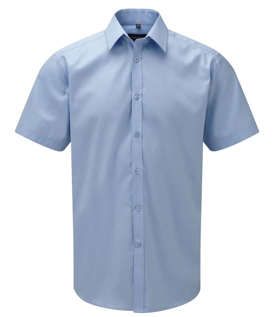 Russell Athletic Collection Short Sleeve Herringbone Shirt — front